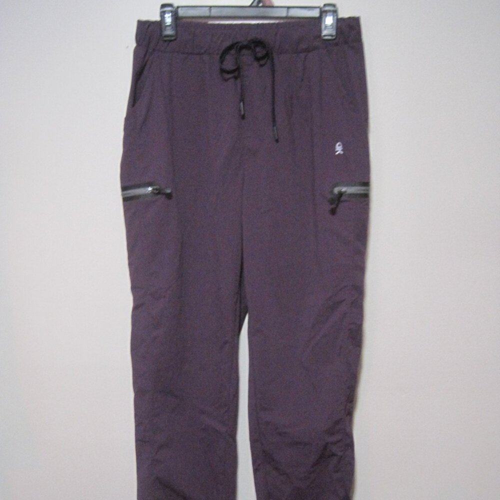 Little Donkey Andy Womens Large Lightweight Breathable Cargo Jogger Pants Purple
